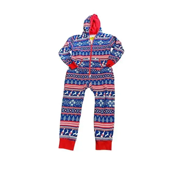 Tipsy Elves Christmas Onesie Men’s Small Red Green Holiday Pajamas - Picture 6 of 6